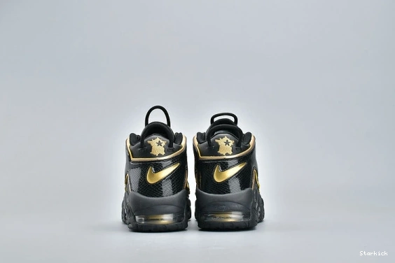 “FRANCE” NIKE UPTEMPO BLACK AV3810-001 AIR GOLD MORE METALLIC 1024